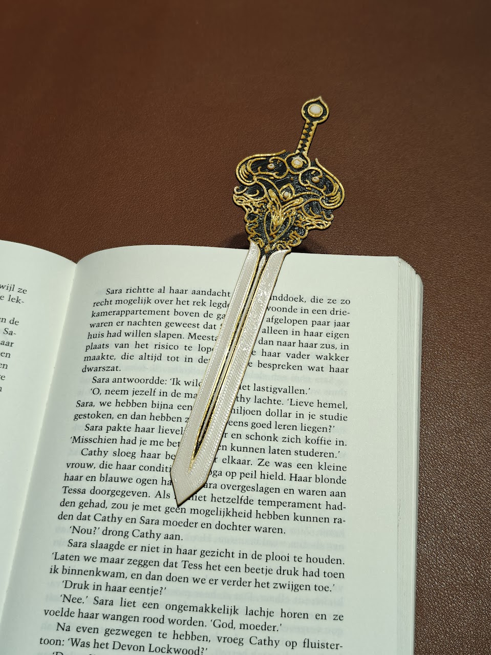 Boekenlegger - Sword - (gold-white-black) - xh0i7w