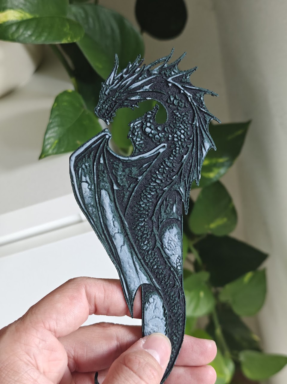 Boekenlegger - Wyvern - (forest-green) - r8j3y2 - voorkant2.jpg