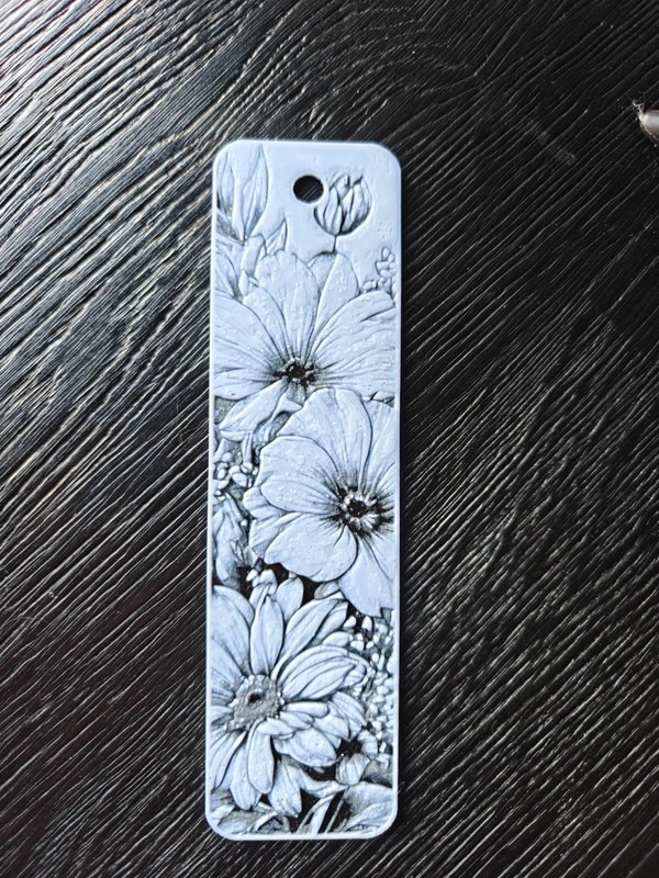 Boekenlegger - bloemen-zwart-wit-z7a8b9 - (zwart-wit) - 8q2kxy