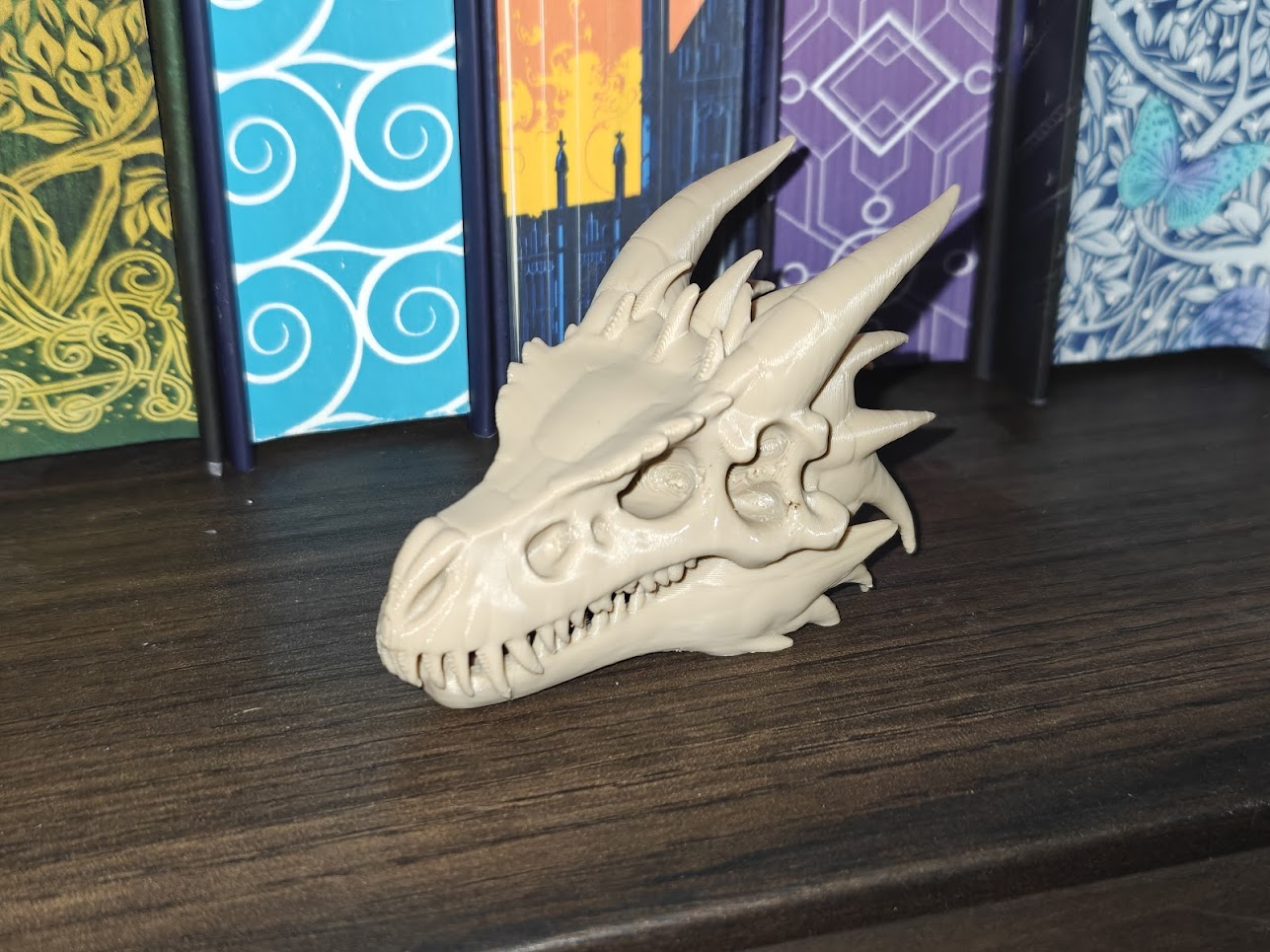 Dragon skull - (burly wood) - 8cm - 6g7t9z