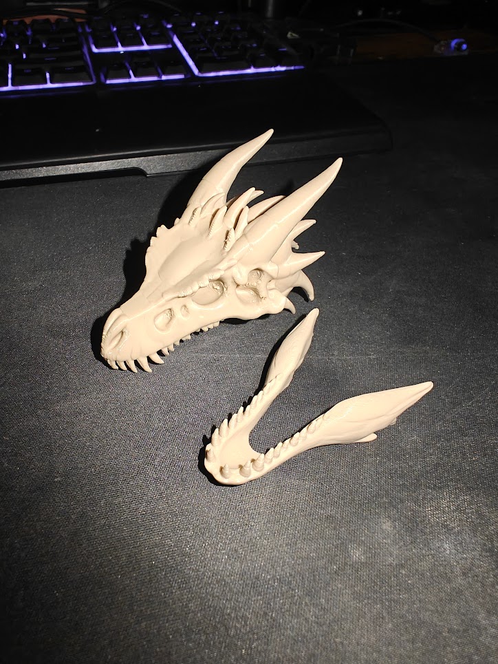 Dragon skull - (burly wood) - 8cm - 6g7t9z - zijkant2.jpg