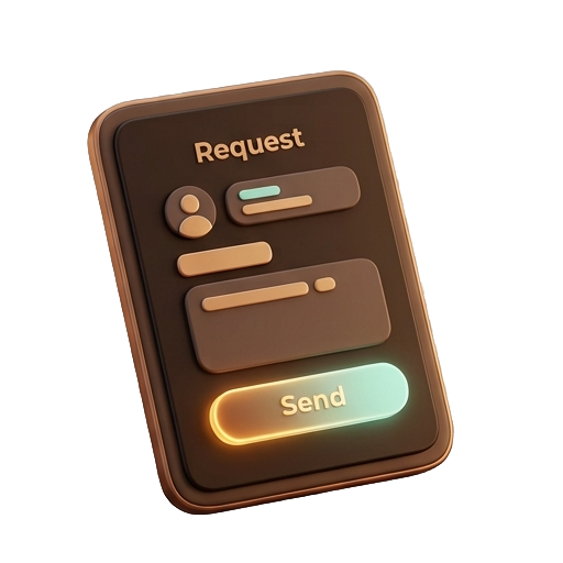 Illustration of sending a request with a Vinted username